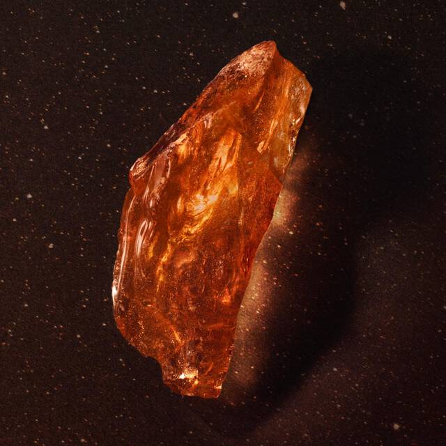 Glowing amber